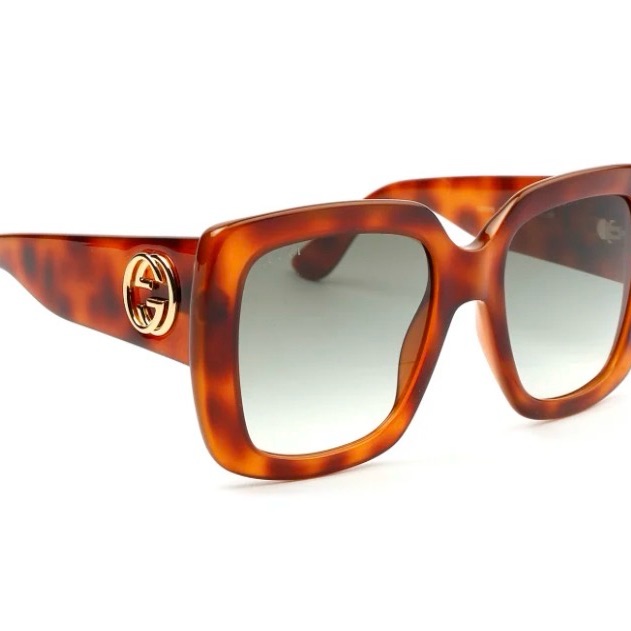 Gg Gucci Tortoise Shell Square Sunglasses - Perfect Condition. Made In Italy.
